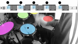 apprendre la batterie en couleur drumming color Julien bonamy la double croche caisse claire Gc