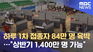 하루 1차 접종자 84만 명 육박…\