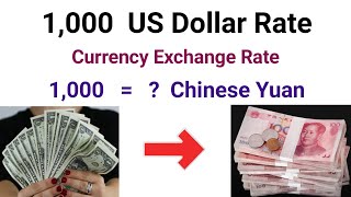 1000 United States Dollar in China Yuan | China currency | 500 us Dollar in Chinese Yuan