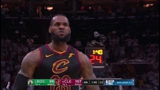 LeBron James' back-to-back clutch three pointers to force game 7 vs Boston! (unc