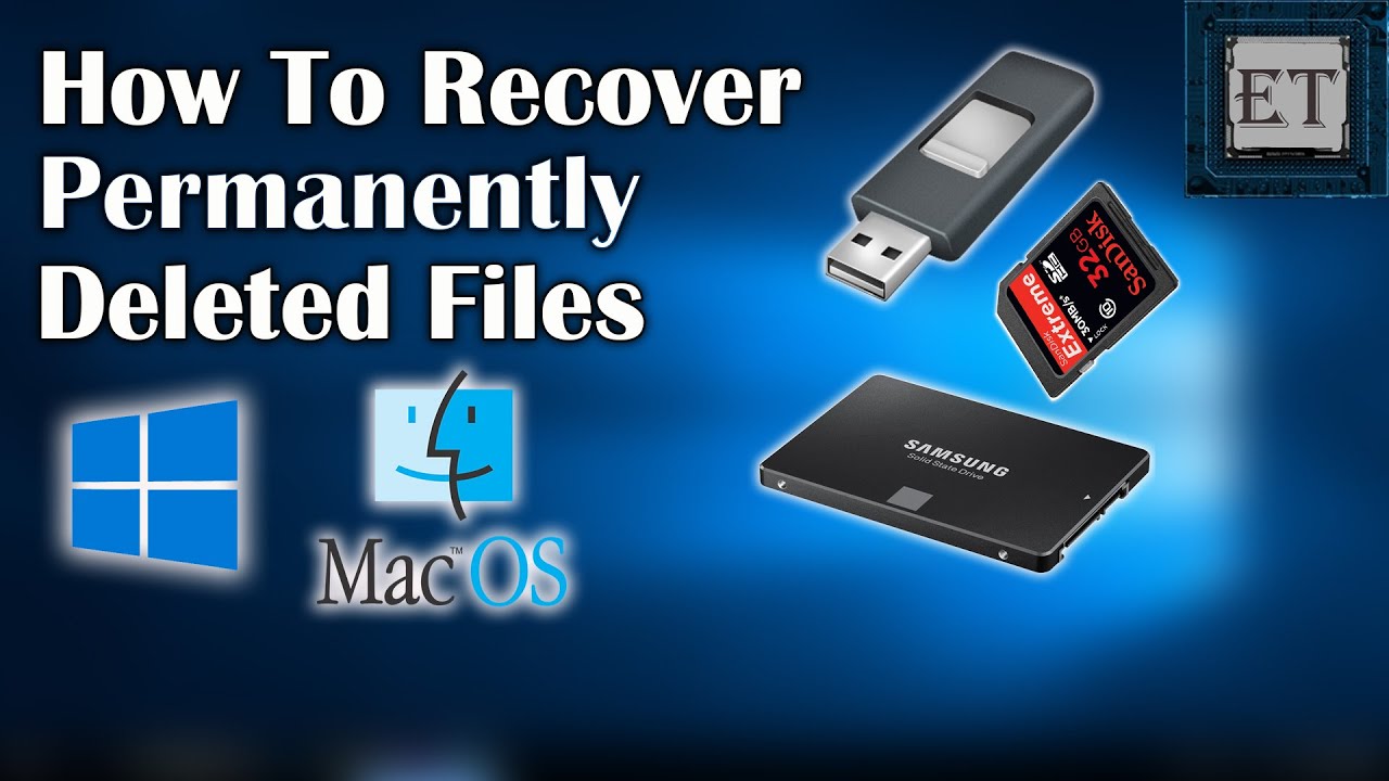 How To Recover Permanently Deleted Files In Windows And MacOS (USB ...