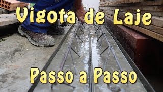 Vigota de laje   Faça você mesmo DIY - Tile beam DIY