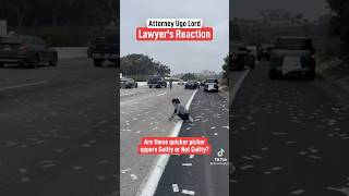 Armored truck spills thousands of dollars onto the freeway. Attorney Ugo Lord reacts!￼ #shorts ￼