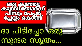 ഒരു കഷ്ണം കാർഡ്ബോർഡും പേപ്പർ പ്ലേറ്റും ഉണ്ടെങ്കിൽ എല്ലാവരെയും നമുക്കൊന്ന് ഞെട്ടിക്കാം|Paper Plate