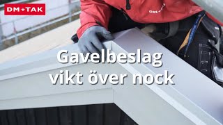 Takskolan. Plåtbeslag del 3 - Gavelbeslag vikt över nock