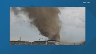 Indiana tornado: Areas torn apart, debris tossed in air