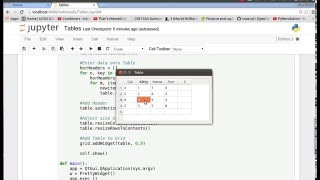 PyQt4 (Python GUI) 5: Tables on GUIs