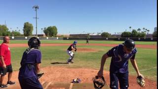 Cesare Astorri (Italy) - C - fielding with throw to 2B - Oct 2016