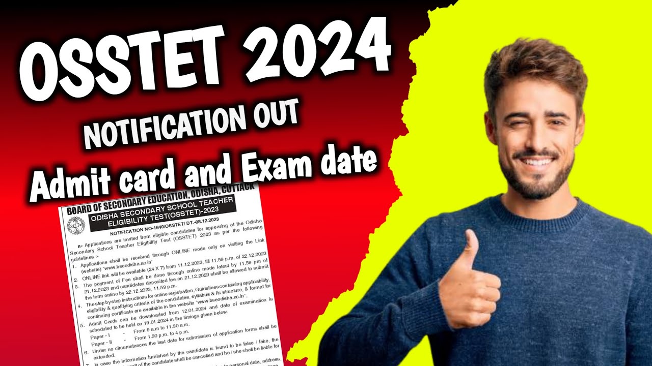 Osstet ଆସିଗଲା 2024 ପାଇଁ Syllabus Admit Card & Exam Date ଶୀଘ୍ର ଆବେଦନ ...