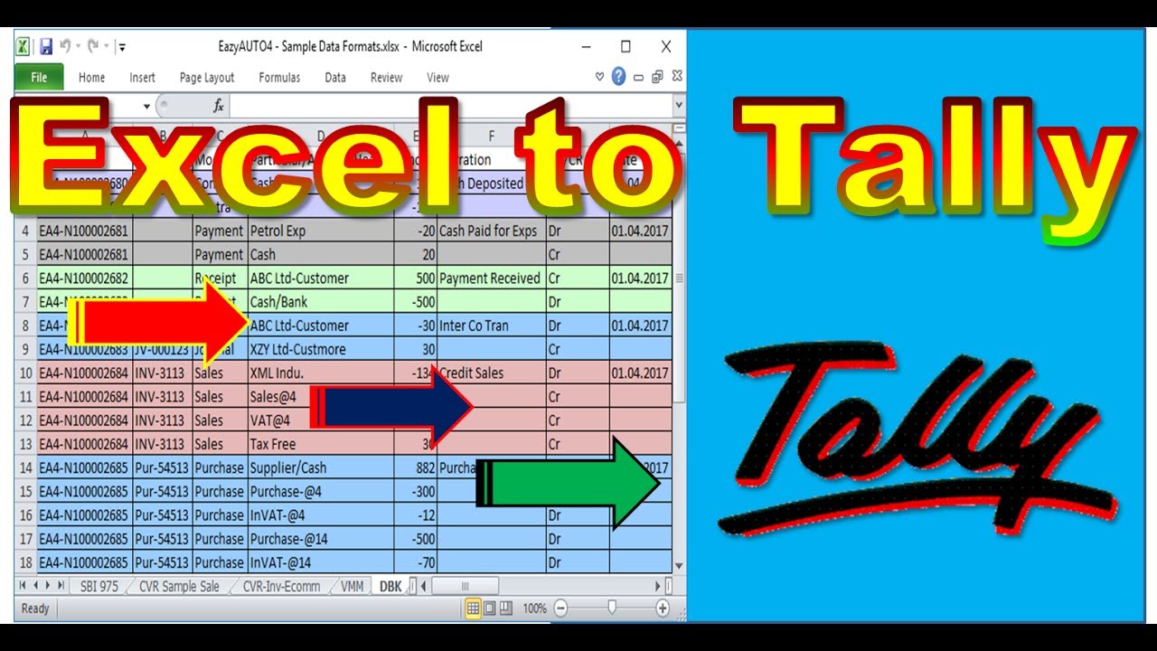 Excel To Tally Import / Export | EazyAUTO4 Excel To Tally Data Import ...