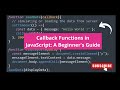 CallBack Function in JavaScript - Full Tutorial | Javascript Tutorial #codingmadeeasy #coding