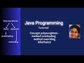 Lesson 77   Inheritance concepts Part 1 - Polymorphism - method overloading and method overriding