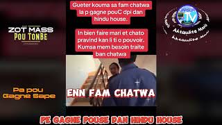 Enn Fam Chatwa Gagne Pouse Dan Hindu HOUSE. Ban La Pe dir li finn fer bokou Frod