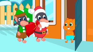 Benny Mole em Português Brasil - Papai Noel dá presentes Desenho Infantil