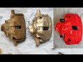 How rebuild overhaul restoration front ATE 57 brake calipers VW Audi Skoda Seat New piston and seals