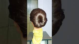 Simple Donut Bun using a Hair Hook #DonutBun #HairTools #YTshort