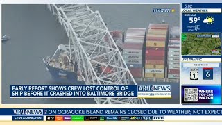 Baltimore Bridge Report: The crew lost control before crashing into bridge; NC Ports preparing