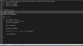 User Defined Functions in C - Example Program