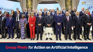 PM Narendra Modi at the AI Summit: Group Photo for Action on Artificial Intelligence