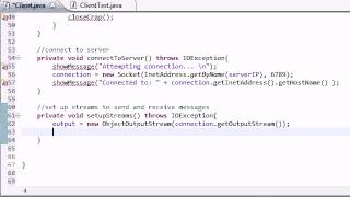 Intermediate Java Tutorial 53 Setting Up the Client Streams