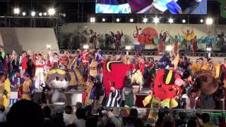 総踊り:正調よさこい鳴子踊り（よさこい祭り2014）後夜祭