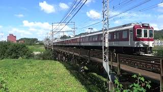 近鉄2800系2810編成+2410系2416編成区間準急大和朝倉行き通過