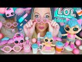 ASMR EATING EDIBLE LOL DOLL, HAIR BRUSH, UFO CANDY, 사탕, 달달한 음식 (EDIBLE GLASSES, LIPSTICK) MUKBANG 먹방