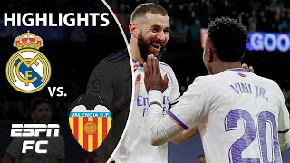 Vinicius Jr., Karim Benzema lead the charge in Real Madrid’s win vs. Valencia | LaLiga Highlights