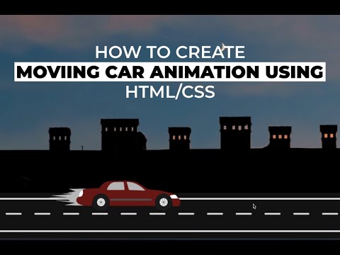 Moving Car Animation Using Html Css Css Animation Effect Youtube
