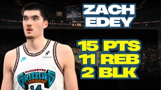 Zach Edey vs Dallas Mavericks - 15pts 11reb 2blk 24/25 Play-In