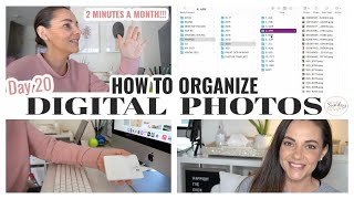 HOW TO SORT & ORGANIZE DIGITAL PHOTOS IN 2 MINUTES A MONTH 📸  || THE SUNDAY STYLIST