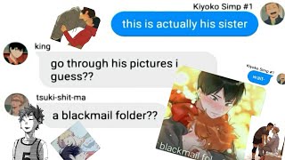 tanaka's sister steals tanaka's phone || haikyuu texts