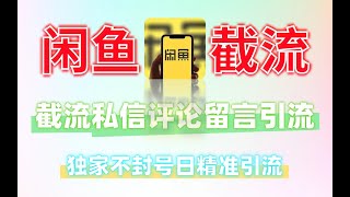 闲鱼截流私信评论区留言引流助手，独家不封号日精准引流300+【引流脚本+使用教程】