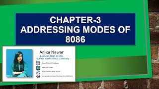 Microprocessor and Assembly Language in Bangla - Addressing Modes of 8086