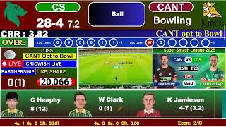 Super Smash Live | Canterbury vs Central Stags Live | CANT vs CS Live 26th T20 Super Smash 2025