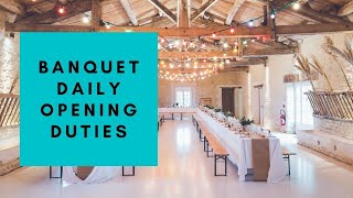 Banquet daily opening checklist | Clarifiedbetter.com