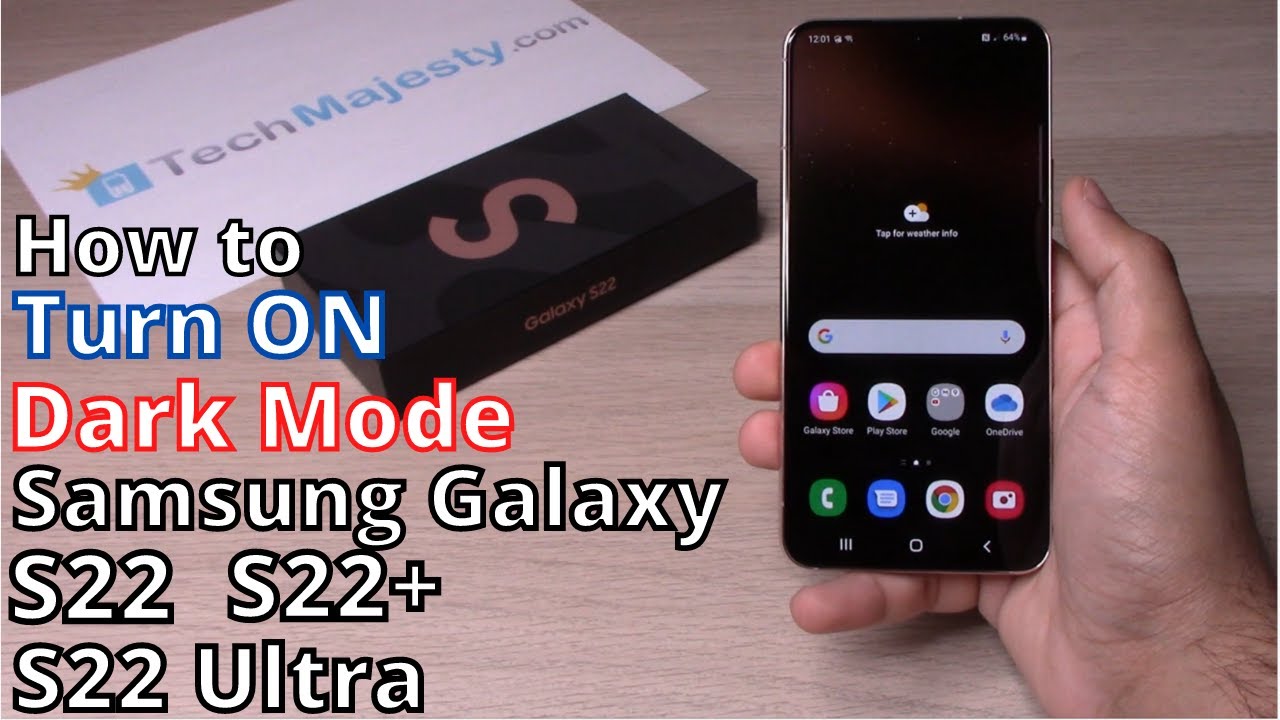 How To Turn ON Dark Mode On Samsung Galaxy S22 / S22+ (Plus) / S22 ...