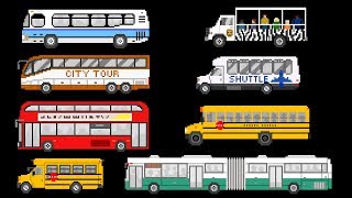 Buses: Book Version - Street Vehicles - The Kids' Picture Show (Fun \u0026 Educational Learning Video)