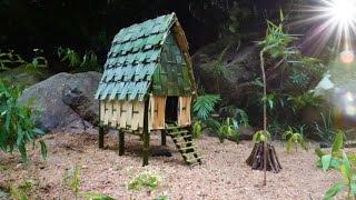 Awesome the creative of beautiful mini bamboo house II Key Chan
