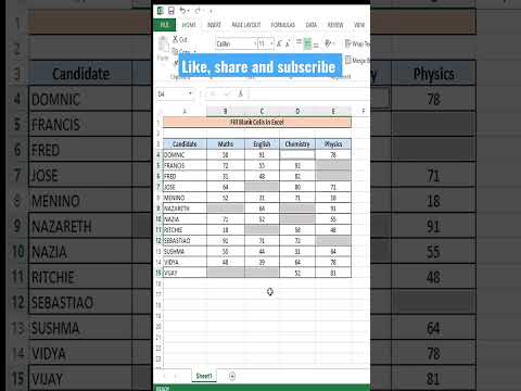 Easiest Way To Fill Blank Cells With Any Value In Excel | #excel # ...