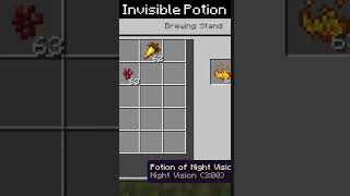 how to make Invisible Potion in Minecraft #shorts #minecraft