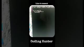 Coding Hunter ll Day 09 V01 ll C python programming pattern Tutorial ll#coding #correcting#python