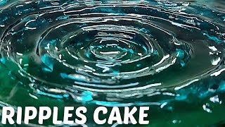 Island Cake with Ripples wave | Ripples wave Cake | Edible gelatine ripples | Ripples on Cake design