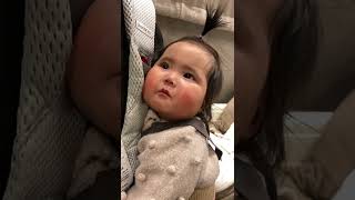 【生後8ヶ月】ほっぺたむちむち大福餅ちゃんの可愛い寝落ち/[8 months old] A baby with big cheeks falls asleep  #shorts