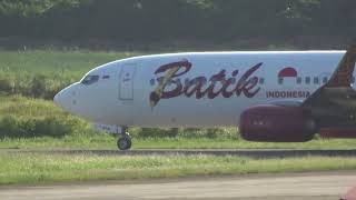 Sensasi Pesawat Batik Air di Bandara Halu Oleo Kendari Landing dan Take Off Terhebat