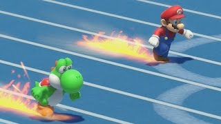 Mario and Sonic at the Rio 2016 Olympic Games - 100m (All Characters Gameplay)