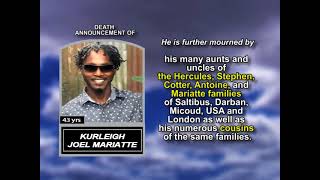Kurleigh Joel Mariatte ~ Medium Obituary