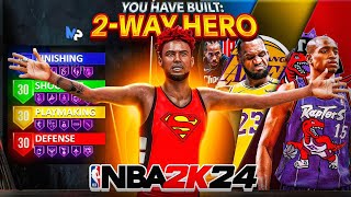NEW "2-WAY HERO" BUILD is the BEST BUILD on NBA2K24! 94 DUNK "DO IT ALL" ISO BUILD IS INSANE!