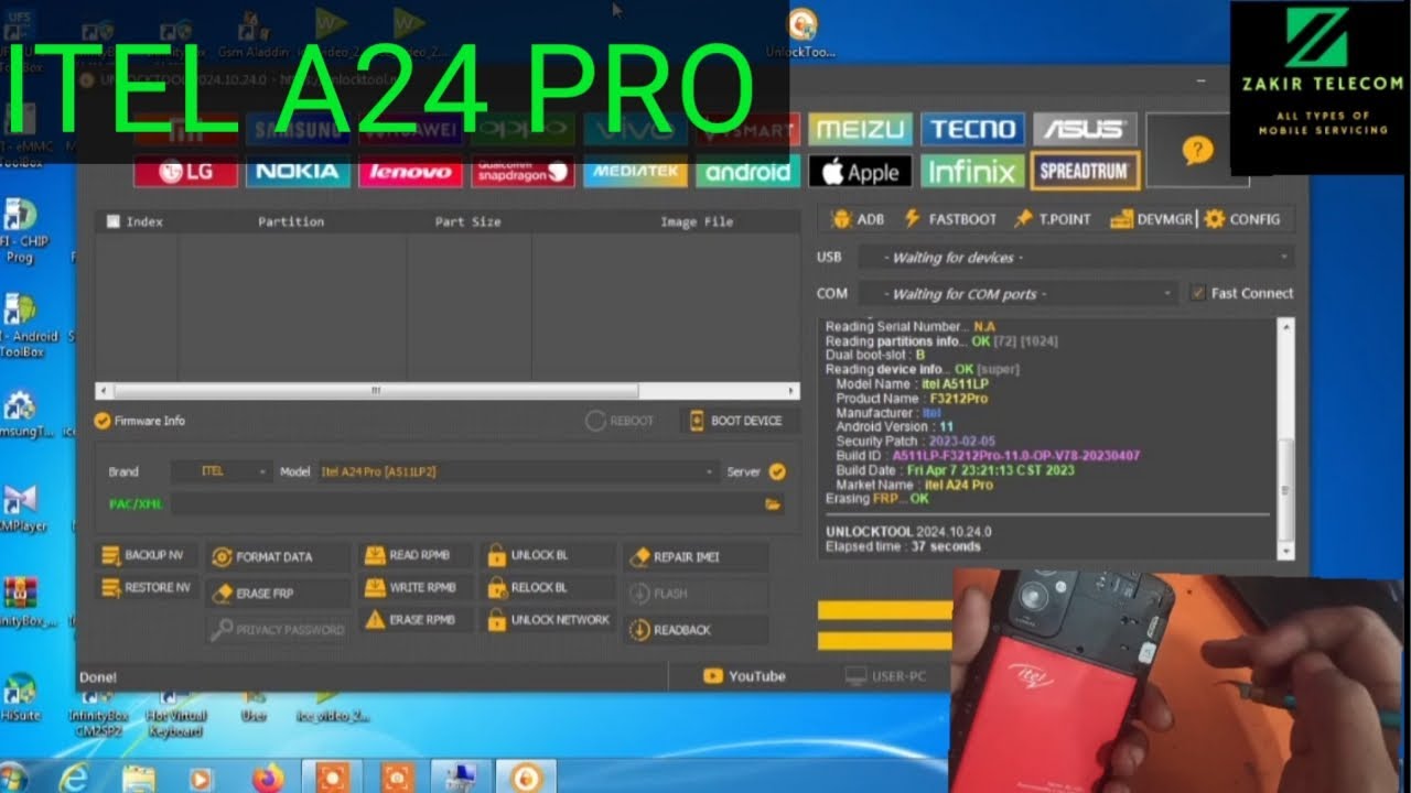Itel A24 Pro Frp Remove Unlock Tool Youtube