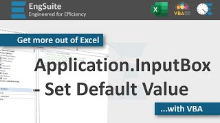 Application.InputBox Default Parameter - Excel VBA